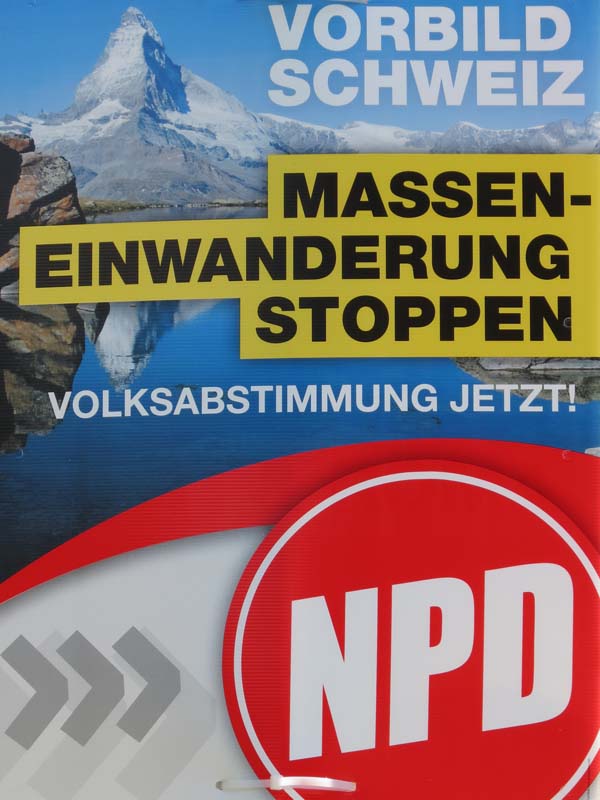 NPD - Vorbild Schweiz Masseneinwanderung stoppen