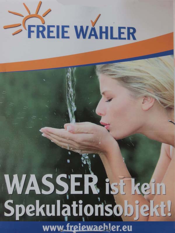 Freie Wähler - Wasser ist kein Spekulationsobjekt!