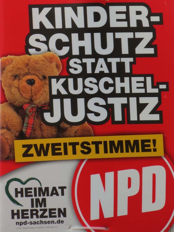 NPD - Kinderschutz statt Kuscheljustiz