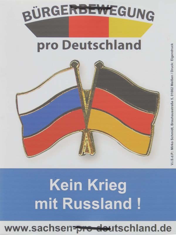 Pro Deutschland - Kein Krieg mit Russland!