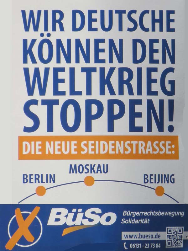 BüSo - Wir Deutsche können den Weltkrieg stoppen!