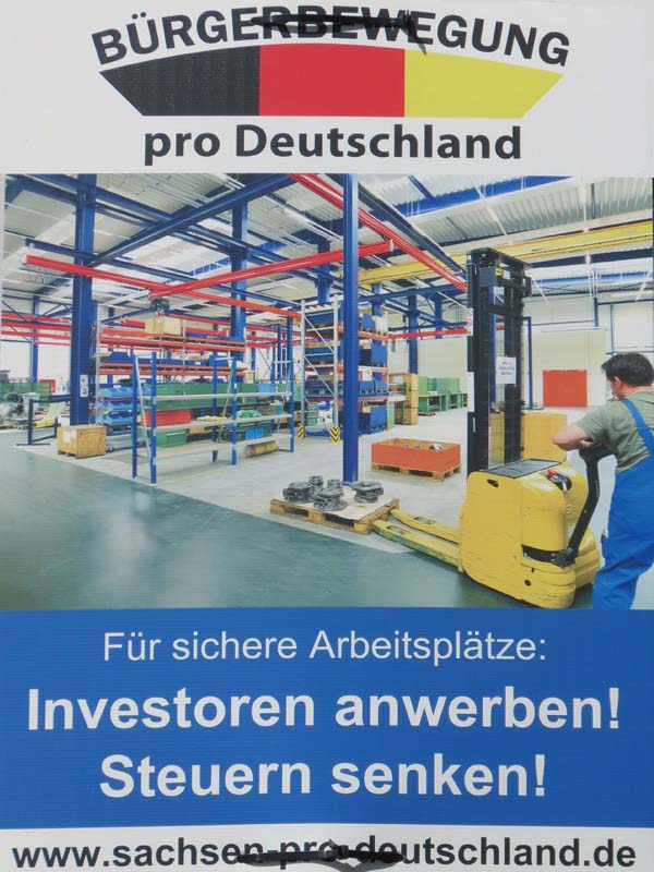 Pro Deutschland - Für sichere Arbeitsplätze: Investoren anwerben! Steuern senken!