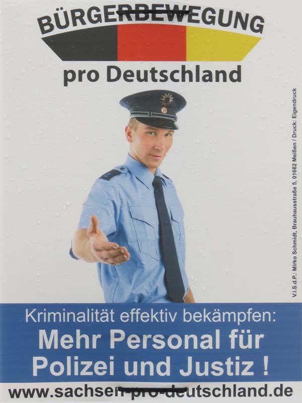Pro Deutschland - Mehr Personal für Polizei und Justiz