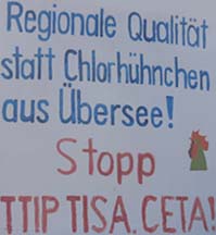 Regionale Qualität statt Chlorhühnchen aus Übersee!