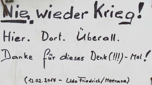 Nie wieder Krieg!