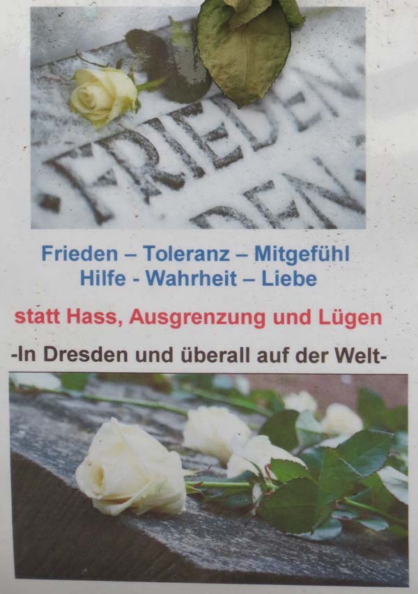 Frieden - Toleranz - Mitgefühl - Hilfe - Wahrheit - Liebe