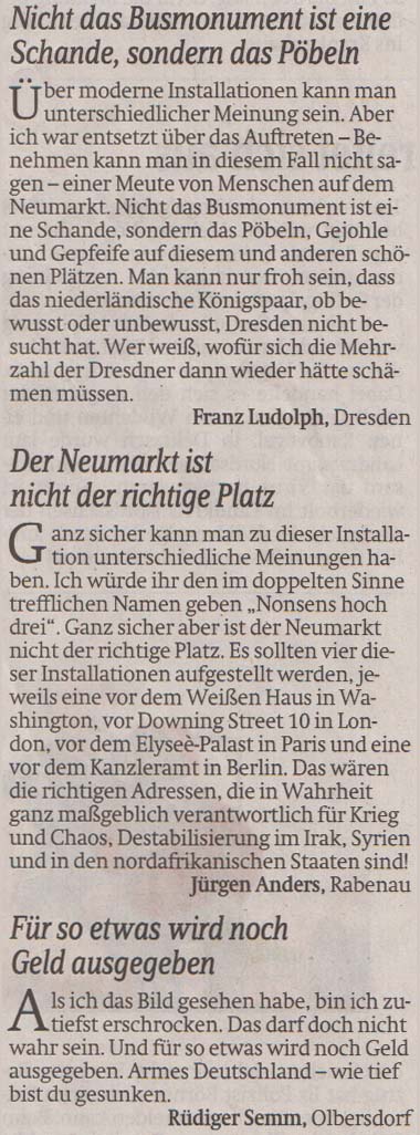 Dresden lebt ... Paranoia und Neugier ...