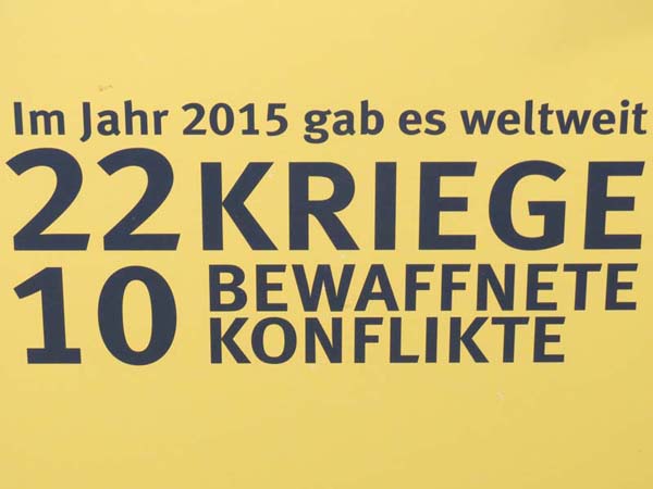 Im Jahr 2015 gab es weltweit 22 Kriege ...