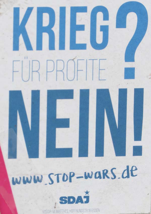 SDAJ - Krieg für Profite? Nein!