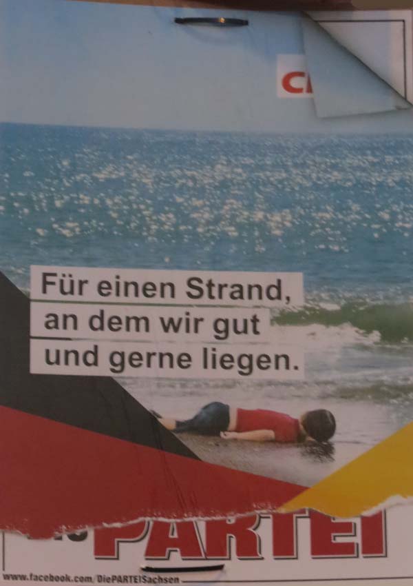 Die Partei - Für einen Strand, an dem wir gut und gerne liegen.