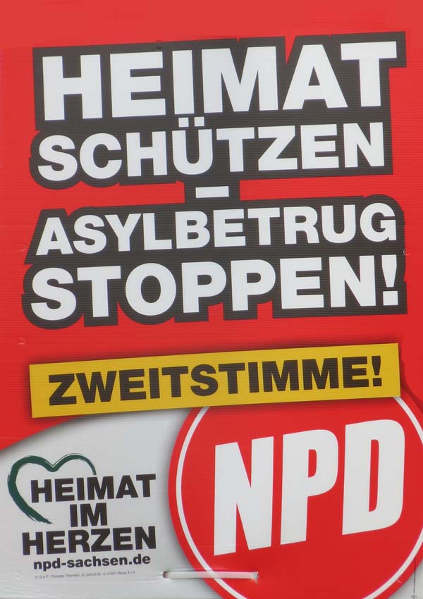 NPD - Heimat schützen - Asylbetrug stoppen!