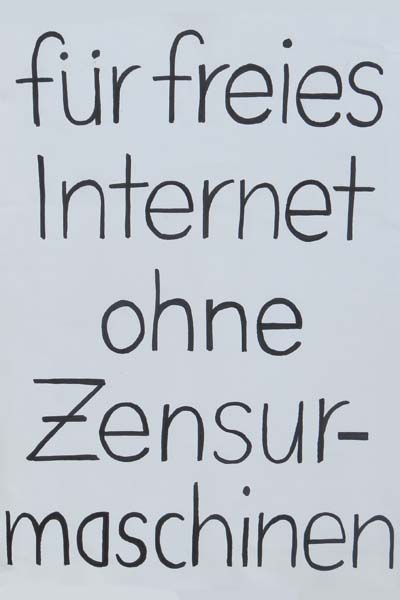 für freies Internet ohne Zensurmaschinen