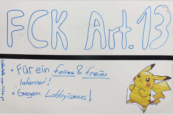 FCK Art. 13 - Für ein faires & freies Internet! Gegen Lobbyismus!