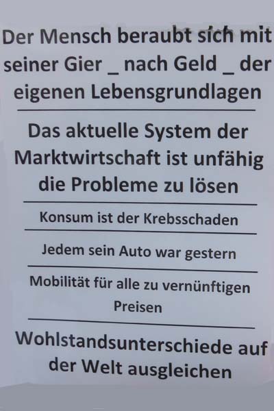 Der Mensch beraubt sich mit seiner Gier nach Geld der eigenen Lebensgrundlagen