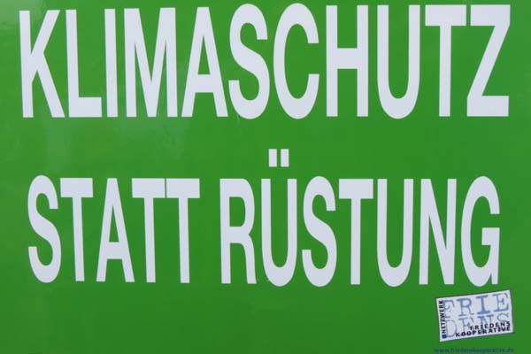 Klimaschutz statt Rüstung