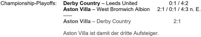 Championship-Playoffs: Aston Villa ist damit der dritte Aufsteiger.