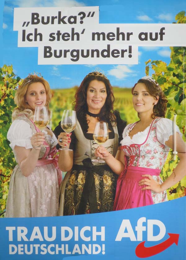 AfD - Burka? Ich steh´ auf Burgunder!