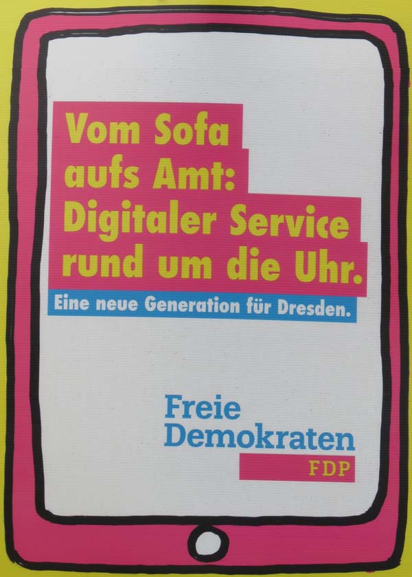 FDP - Vom Sofa aufs Amt: Digitaler Service rund um die Uhr.