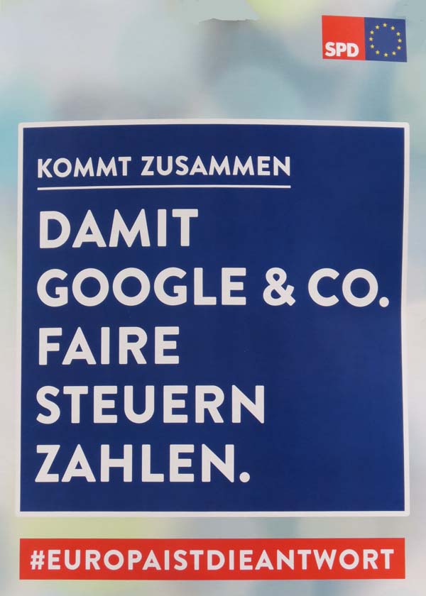 SPD - Damit Google & Co. faire Steuern zahlen.