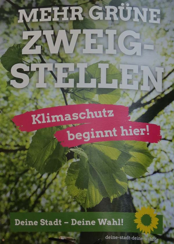 Grüne - Mehr grüne Zweigstellen Klimaschutz beginnt hier!