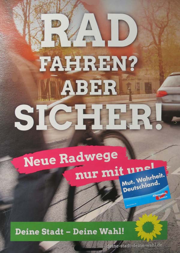 Grüne - Rad fahren? Aber sicher!