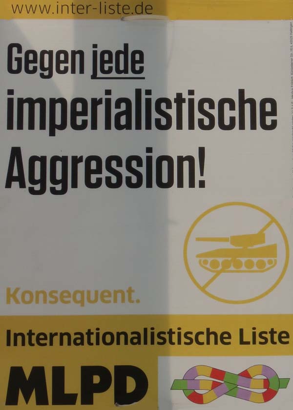 MLPD - Gegen jede imperialistische Aggression!