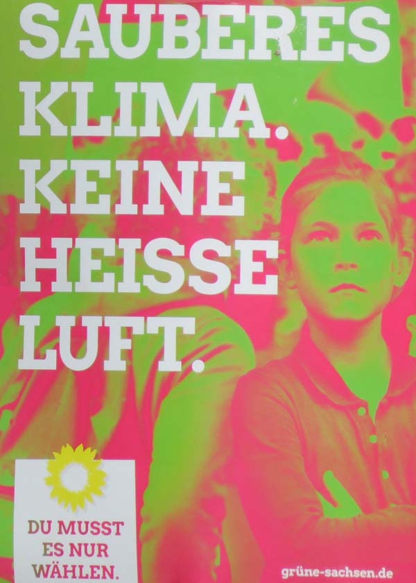 Grüne - Sauberes Klima. Keine heisse Luft.