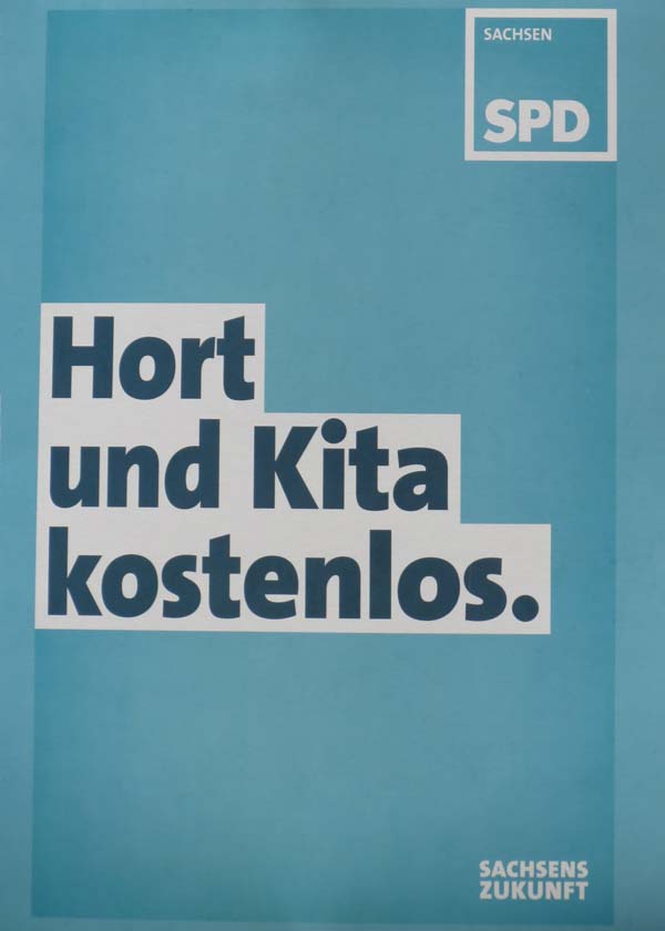 SPD - Hort und Kita kostenlos.