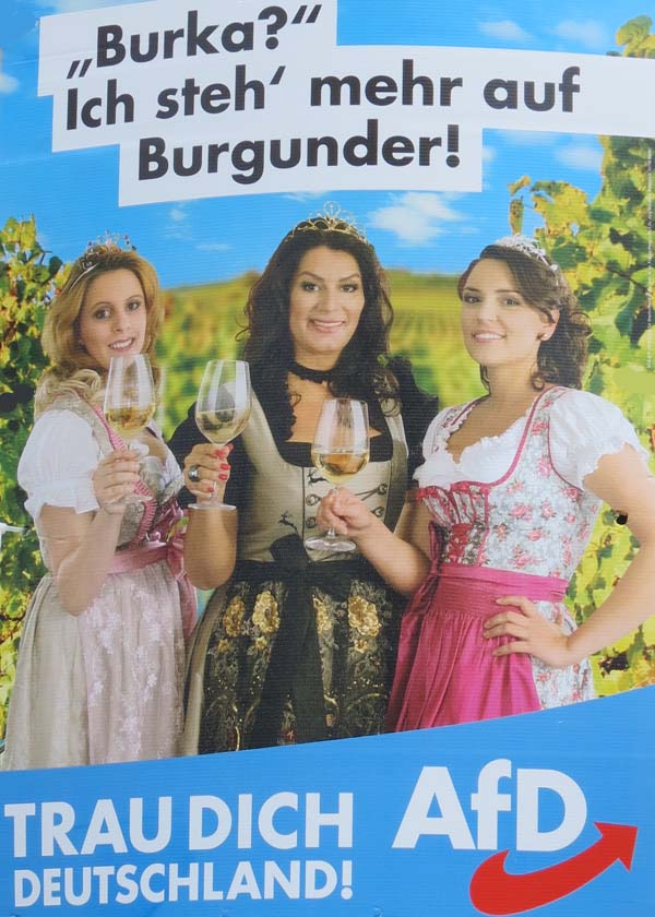 AfD - Burka? Ich steh´ mehr auf Burgunder!