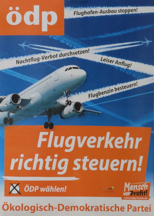 ÖDP - Flugverkehr richtig steuern!