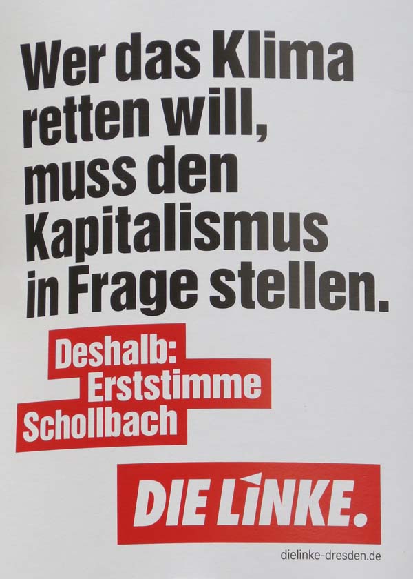 die Linke - Wer das Klima retten will, muss den Kapitalismus in Frage stellen.