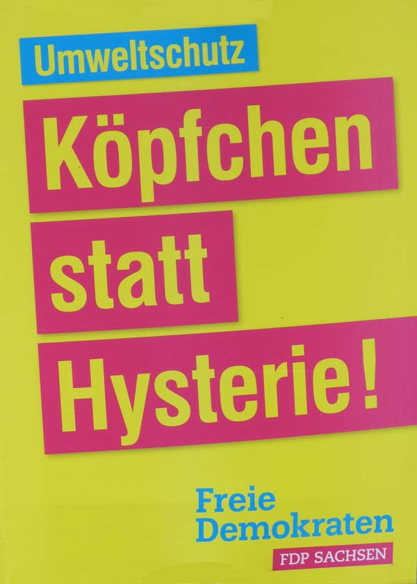 FDP - Köpfchen statt Hysterie