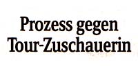 Prozess gegen eine Zuschauerin, die einen schweren Sturz verschuldete