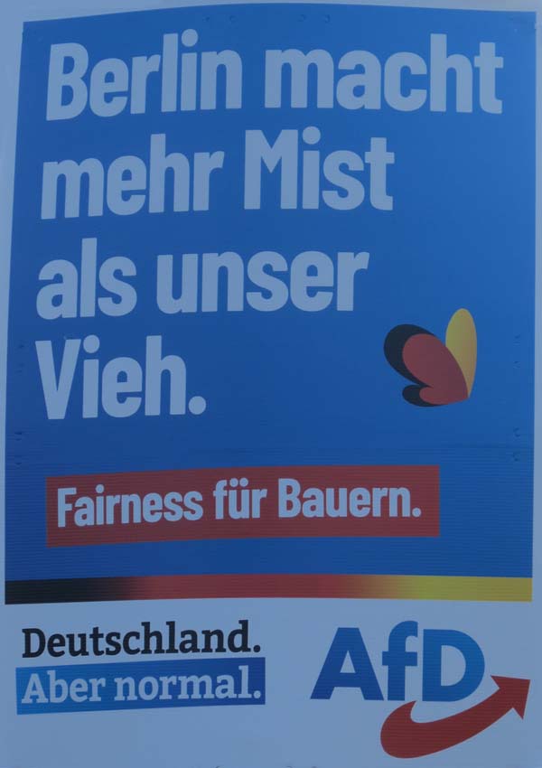 AfD - Berlin macht mehr Mist als unser Vieh.