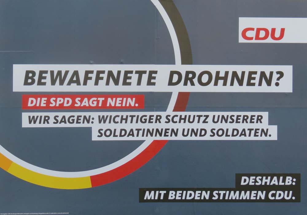 CDU - Bewaffnete Drohnen?