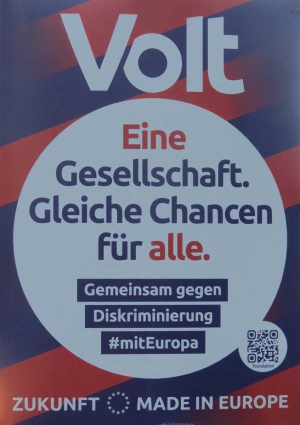 VOLT - Eine Gesellschaft. Gleiche Chancen für alle.