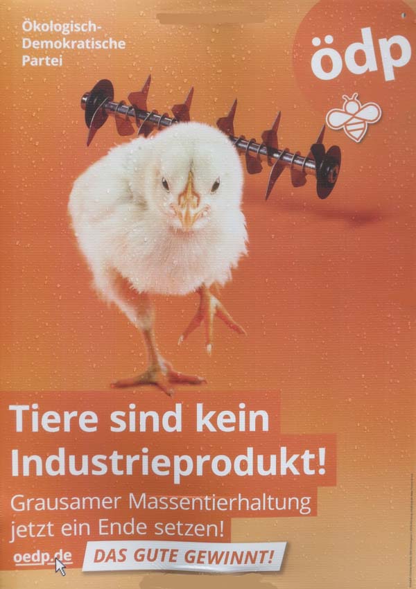 ÖDP - Tiere sind kein Industrieprodukt!