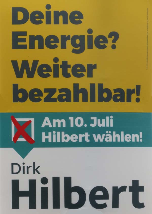 Deine Energie? Weiter bezahlbar! Dirk Hilbert