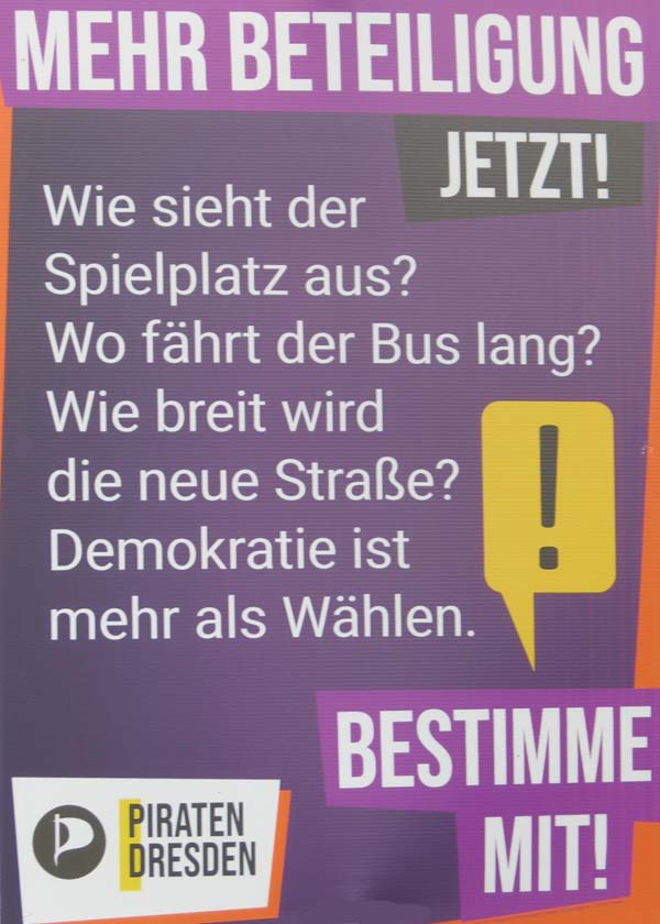 Piraten: Mehr Beteiligung jetzt!