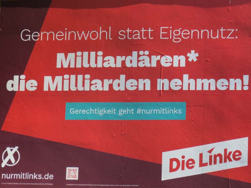 Linke - Milliardären die Milliarden nehmen!
