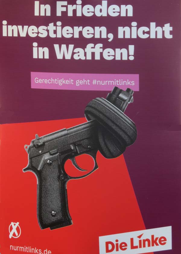Linke - In Frieden investieren, nicht in Waffen!