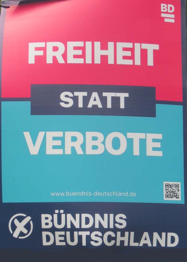 Bündnis Deutschland: Freiheit statt Verbote