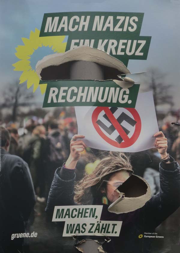 Grüne - Mach Nazis ein Kreuz durch die Rechnung.