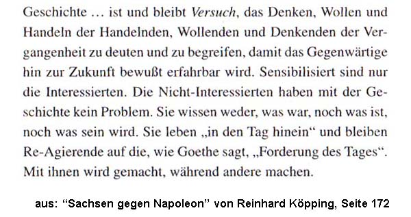 aus ´Sachsen gegen Napoleon´ von Reinhard Köpping, Seite 172