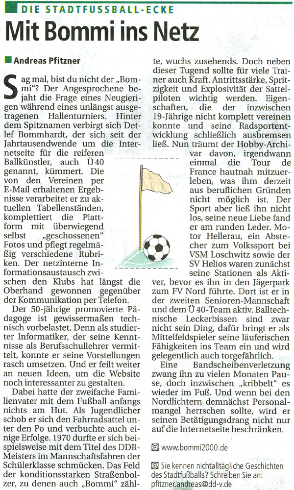 Artikel in der SZ vom 17. April 2007 über Bommi