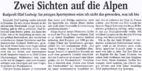 Olaf Ludwig und die zwei Sichten auf die Alpen