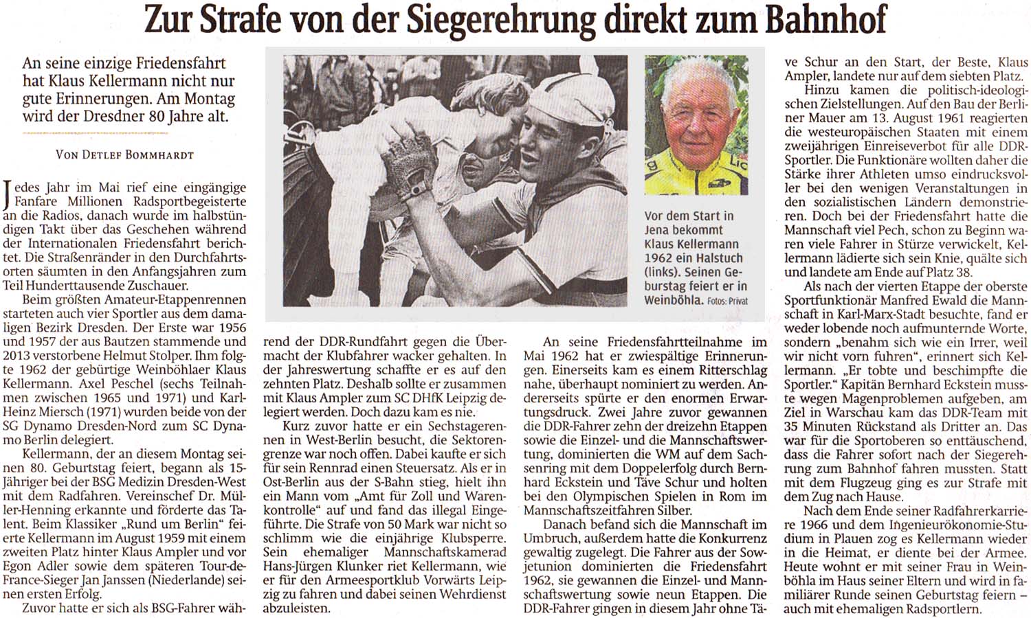 Artikel in der ´Sächsische Zeitung´ vom 5. August 2019