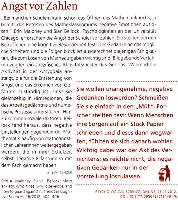 Artikel aus ´Psychologie heute´ vom März 2013