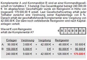 Anwendungsbeispiel fr die Prozentrechnung