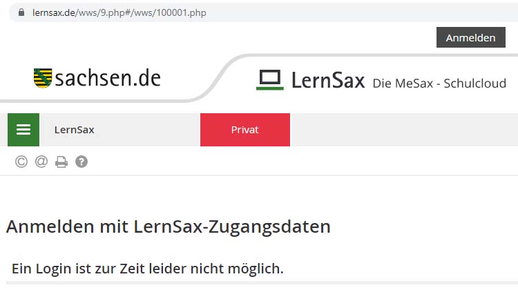 Ein Login ist zur Zeit nicht möglich.